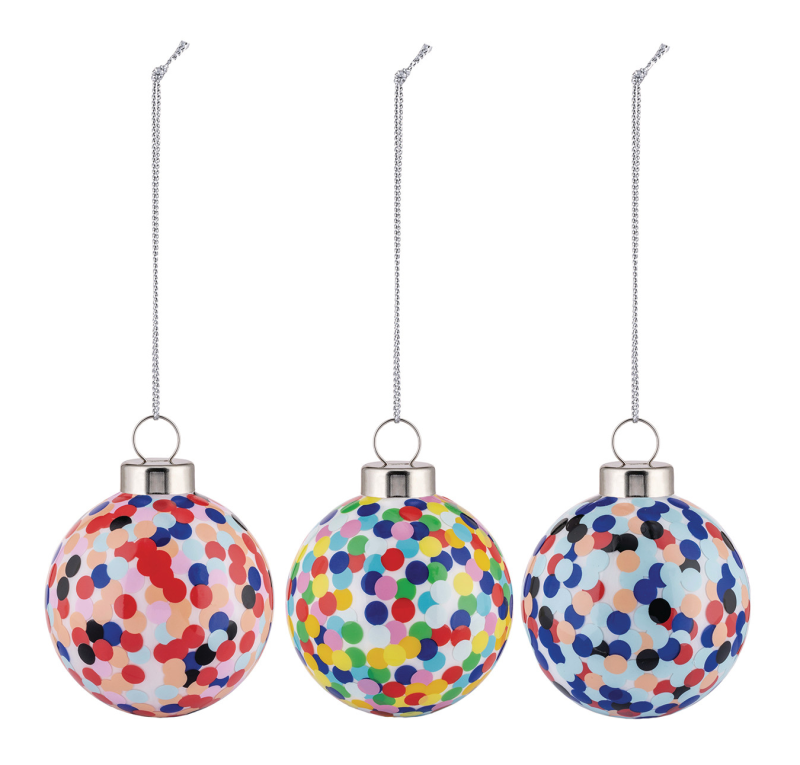  Set of 3 Alessi Proust Christmas tree baubles