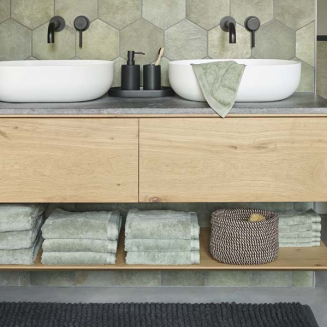 Ręcznik Aquanova Sava Dark grey 100x150 cm - 3