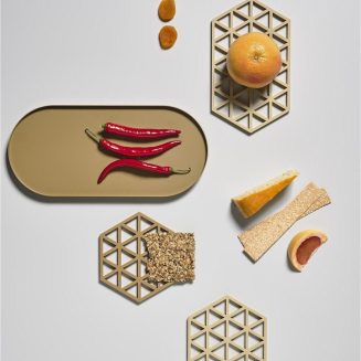  Zone Denmark Triangles Warm Grey Dish Mat 24x14 cm - 2