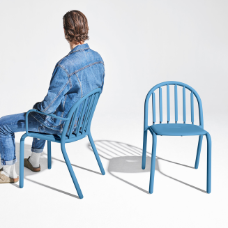 Krzesło ogrodowe z podłokietnikami Fatboy Fred's Armchair Wave Blue - 9