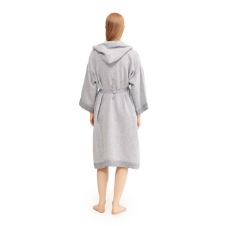  Lapuan Kankurit Kaste gray hooded bathrobe M - 3