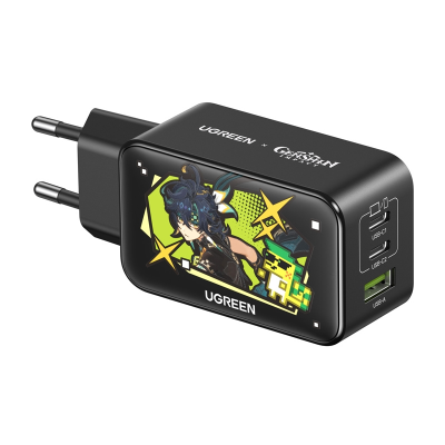 Ładowarka sieciowa Ugreen CD244 Genshin Impact Series, 65W, GaN, USB + 2x USB-C