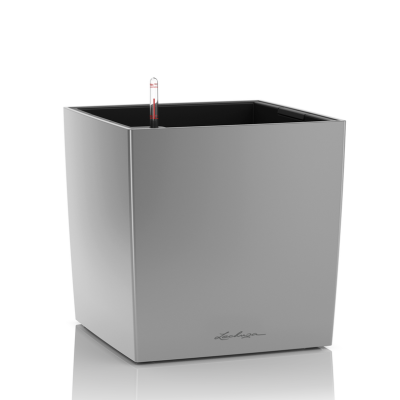  Lechuza Cube Premium 30 flowerpot | 40 | 50 silver metallic