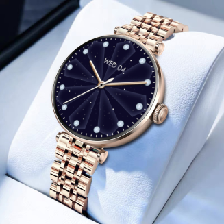 Smartwatch Gravity Różowe Złoto Czarny 2 Paski GT26-6 - 5