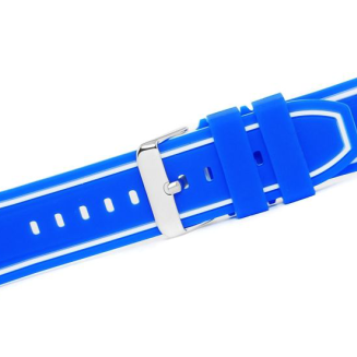 Pasek silikonowy NIEBIESKO-BIAŁY U14-22-10 - 3