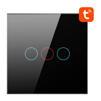 Dotykowy Włącznik Światła WiFi Avatto TS02-EU-B3 Potrójny TUYA (czarny) - 2