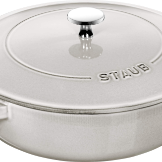  Staub deep stewing pan with lid - 28 cm, white truffle - 2