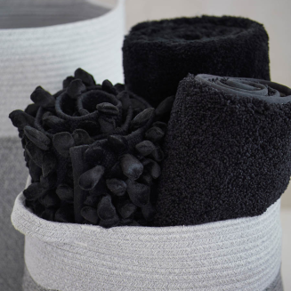  Aquanova Loa Black bathroom rug 70x120 cm - 4