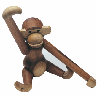  Kay Bojesen wooden figurine Monkey teak and oak small - 3