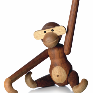  Kay Bojesen wooden figurine Monkey teak and oak small - 2
