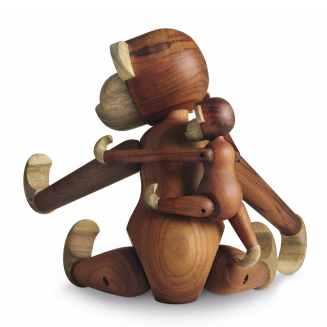  Kay Bojesen wooden figurine Monkey teak and oak small - 5