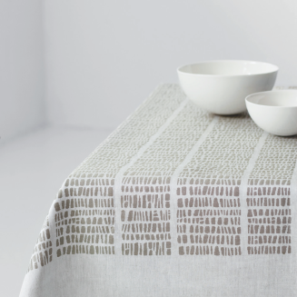  Lapuan Kankurit Kaarna tablecloth light olive 150x220 cm - 4
