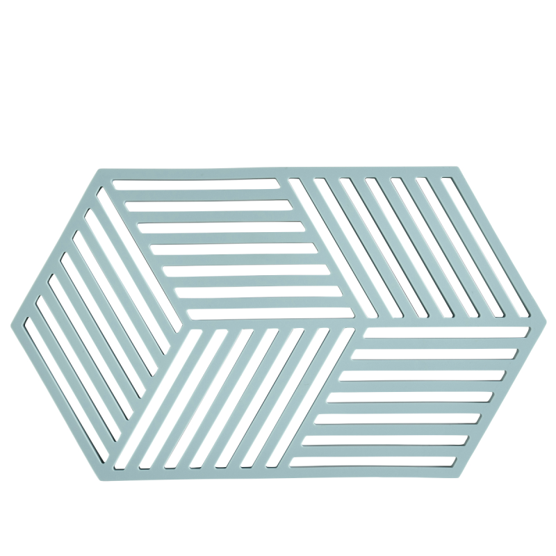  Zone Denmark Hexagon Blue Fog Dish Mat 24x14 cm