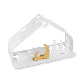 Alessi steel Christmas nativity scene, white - 3