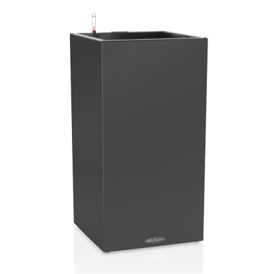 Lechuza Canto Stone flowerpot 40 LED column graphite black