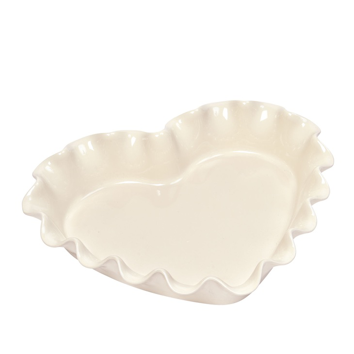  Emile Henry Ruffled ovenproof dish, cream heart