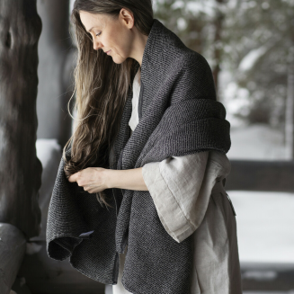 Ręcznik Lapuan Kankurit Terva black-linen 48x70 cm - 5