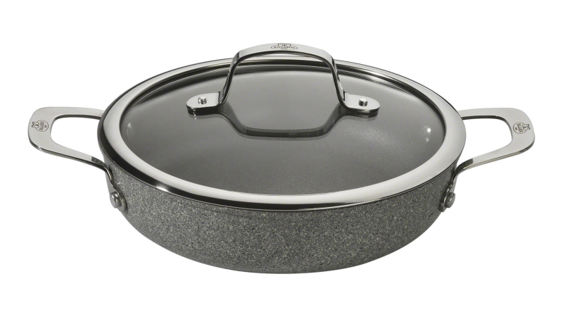  Deep induction frying pan with 2 handles Ballarini Salina Granitium - 24 cm