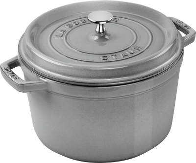  Round high cast iron pot Staub - 4.8 ltr, graphite
