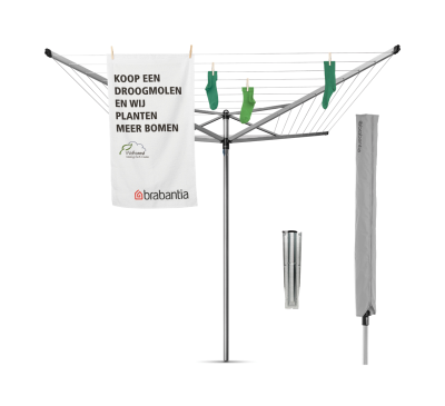  Brabantia Topspinner rotating garden dryer 50 m metallic gray