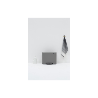 Brabantia Bo 11+11+11l Mineral Concrete waste bin - 11