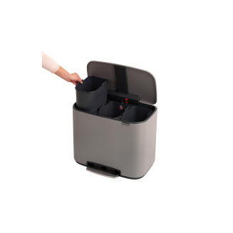 Brabantia Bo 11+11+11l Mineral Concrete waste bin - 7