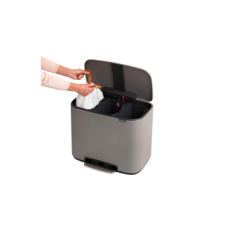 Brabantia Bo 11+11+11l Mineral Concrete waste bin - 8