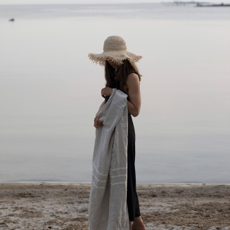  Lapuan Kankurit USVA linen towel-white 95x180 cm - 3