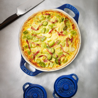  Staub round ceramic cake platter - 1.2 ltr, blue - 3