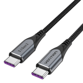Kabel USB-C do USB-C 100W Vention TAHHD 5A 0.5m USB 3.1 Gen2 4K (szary) - 2