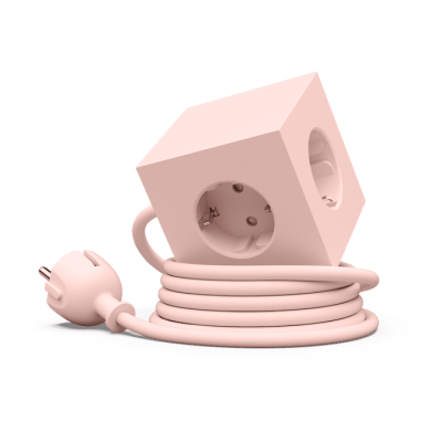 Listwa zasilająca Avolt Square 1 z podwójnym USB-C 30 W i magnetyczną podstawą 1.8 m różowa