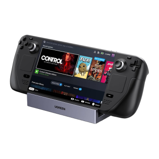 Stacja dokująca Ugreen CM800 6w1, do konsol przenośnych Steam Deck / Asus ROG Ally, USB-C do HDMI 4K 120Hz, 2x USB, USB-C, RJ45 (szara) - 2