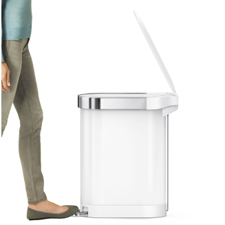  Simplehuman Slim basket, steel FPP, 45l, white - 3