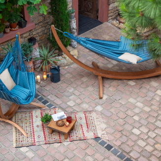  La Siesta Cumbia Organic Blue Zebra hanging seat - 6