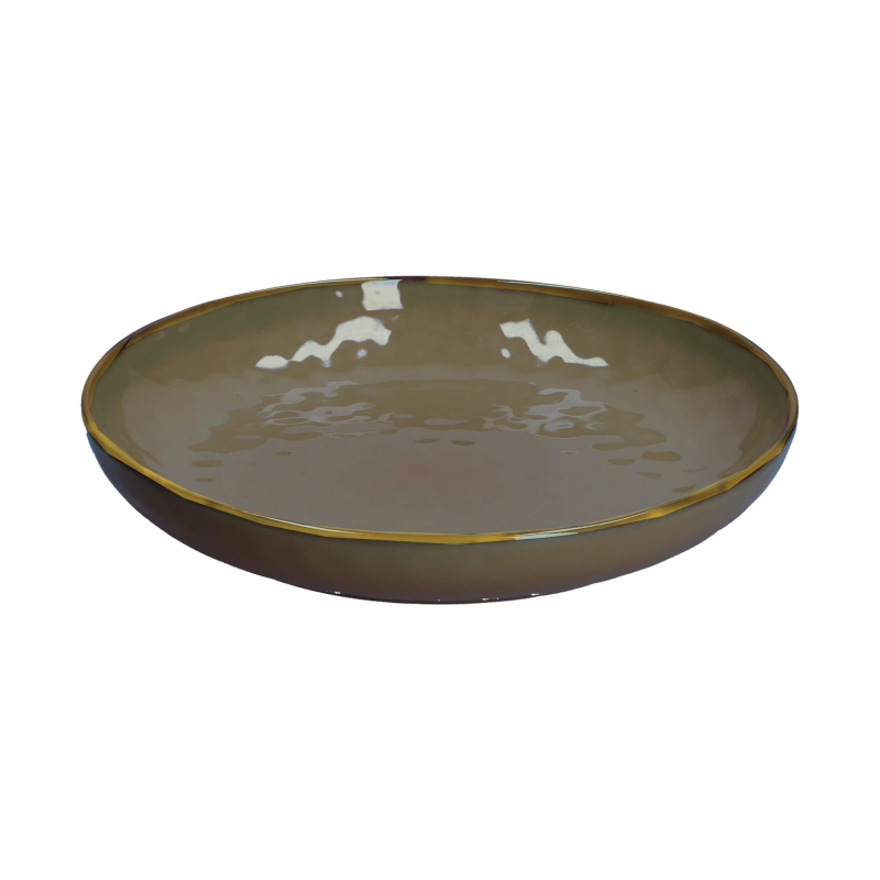  Rose&Tulipani | Set of 2 Concerto Grigio Tortora round bowls - Gray-brown, 30 cm