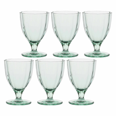  Set of 6 Rose&Tulipani Amami Light Green glasses 300 ml