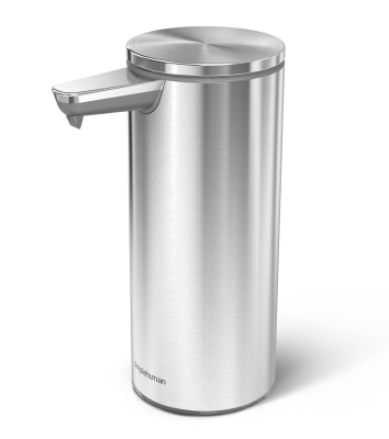 Simplehuman touchless dispenser with battery, brushed steel