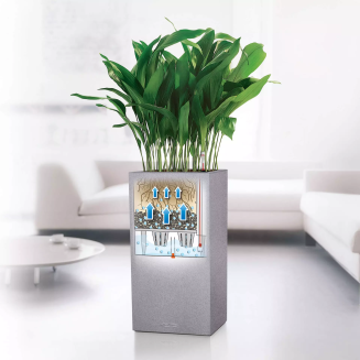  Lechuza Canto Stone planter 30 column graphite black - 6