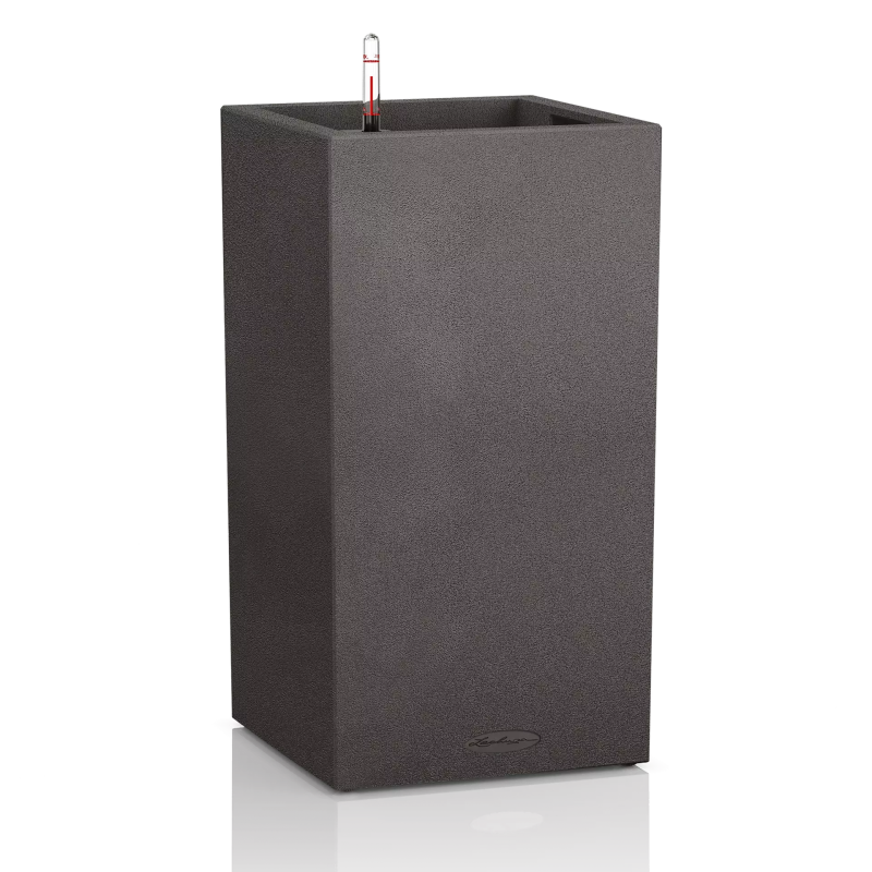  Lechuza Canto Stone planter 30 column graphite black