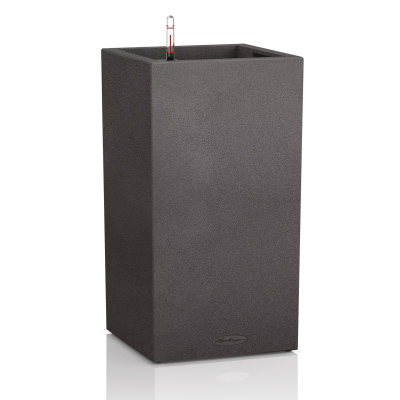  Lechuza Canto Stone planter 30 column graphite black