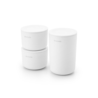  Set of 3 Brabantia ReNew White containers - 2