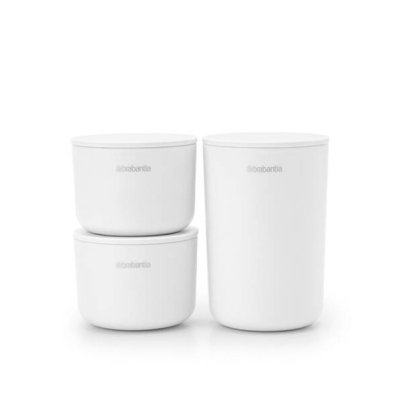  Set of 3 Brabantia ReNew White containers