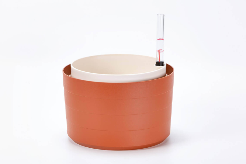 PLASTIA BERBERIS Donica samonawadniająca okrągła 30 cm cynamonowy