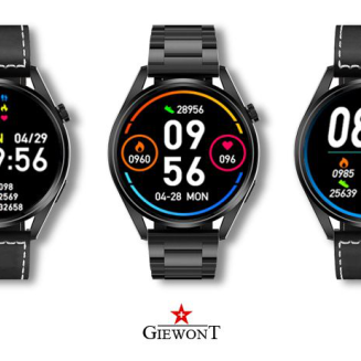 Smartwatch GIEWONT Vertex SmartCall GW450-2 Carbon/Carbon Leather - 4