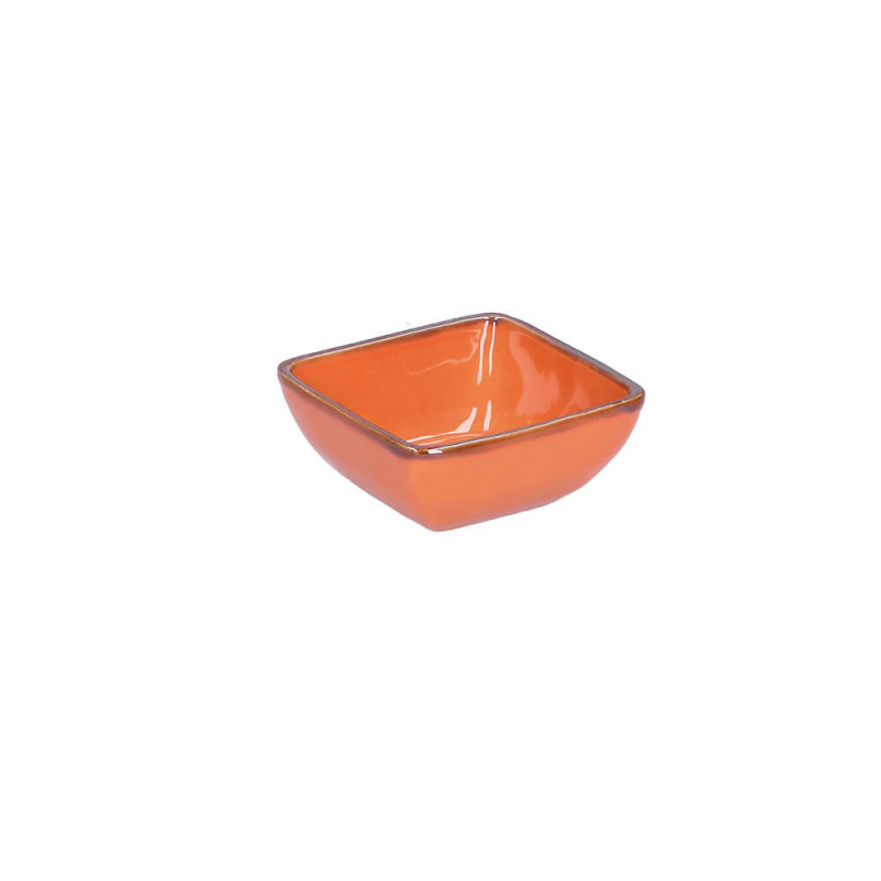  Rose&Tulipani | Set of 6 square Concerto Arancione bowls - Orange, 8 cm