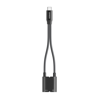 Karta dźwiękowa Ugreen CM821, USB-C do 2x USB-C (czarna) - 2