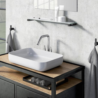 Zack Carvo bathroom shelf black 65 cm - 4