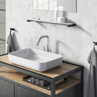 Zack Carvo bathroom shelf black 65 cm - 5