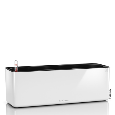  Lechuza Cube Glossy Triple flowerpot, white gloss