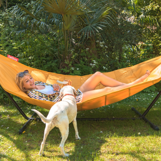 Fatboy Headdemock Jeans Light Blue hammock with black stand - 9